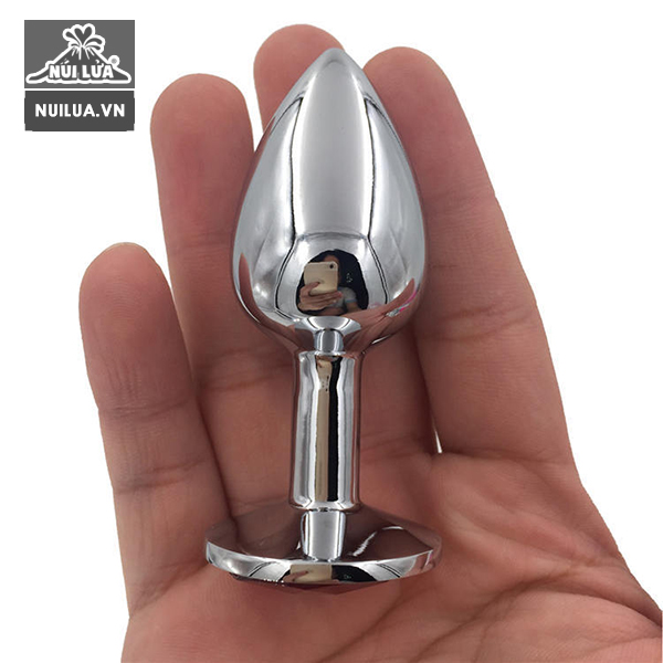 Phích cắm hậu môn Inox cao cấp đế pha lê chất lượng
