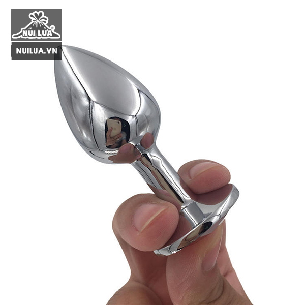 Phích cắm hậu môn Inox cao cấp đế pha lê chất lượng