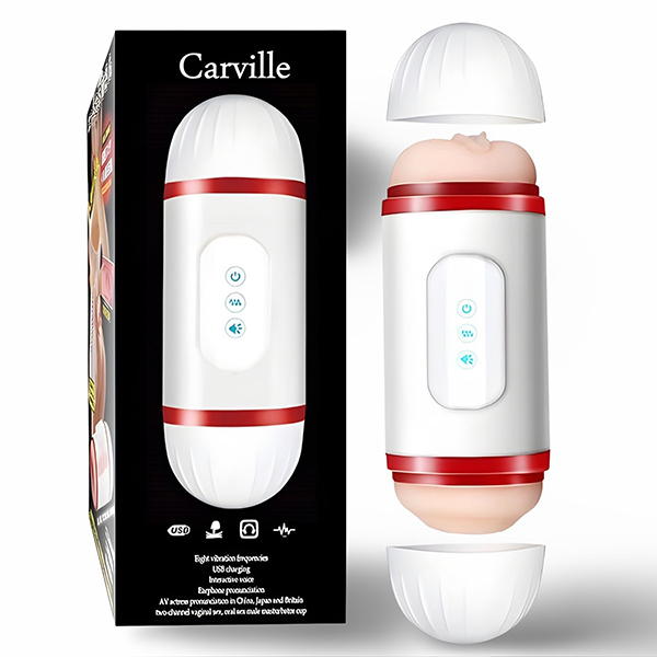 Cốc thủ dâm rung rên Carville 2 đầu âm đạo miệng kích thích